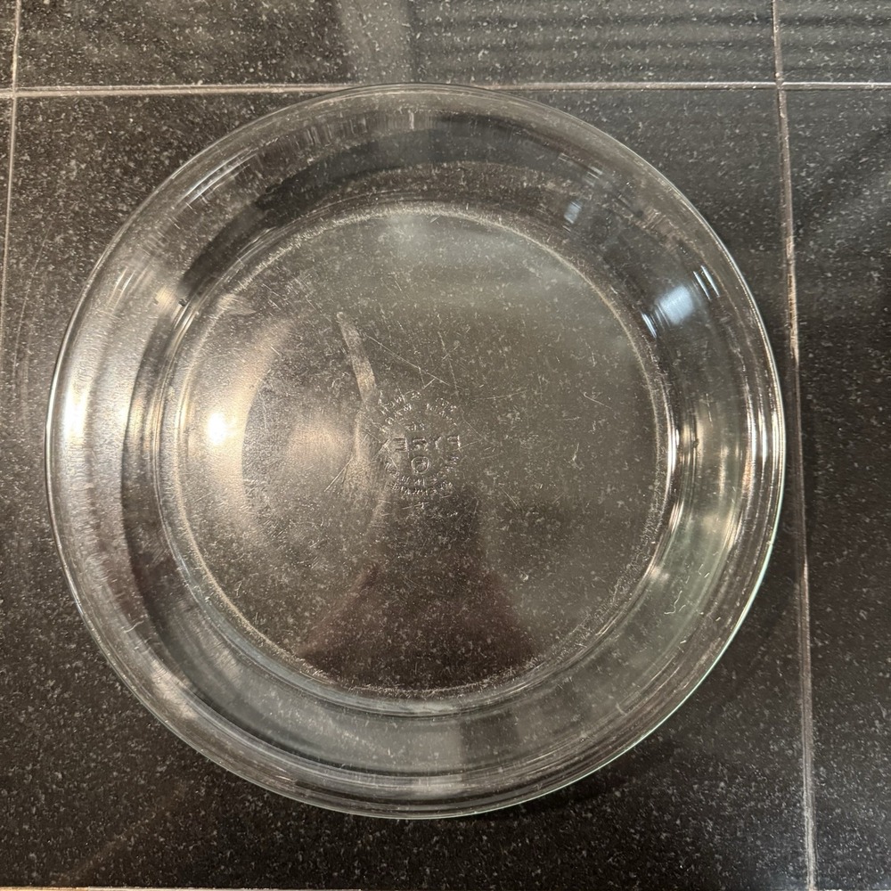 PYREX Originals 9" Pie Plate Baking Dish Clear Glass Round Vintage Model 209